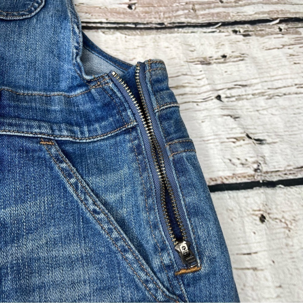 Madewell Skinny Denim Overalls With Raw Hem  Size XS - Picture 5 of 9